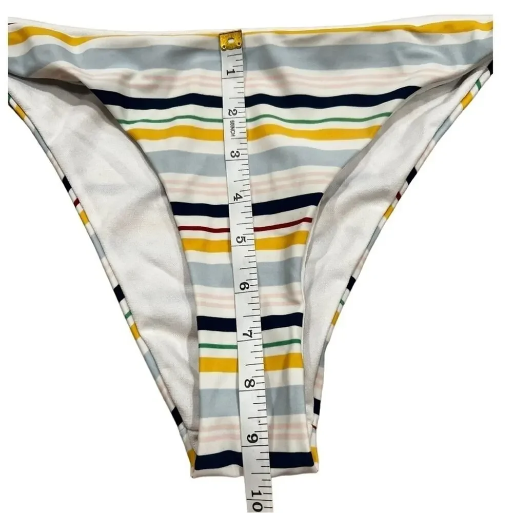 Cabana Del Sol Swimsuit Stripe Bikini Size L NWOT